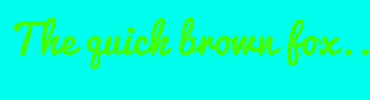 Image with Font Color 41FF00 and Background Color 00FEEF